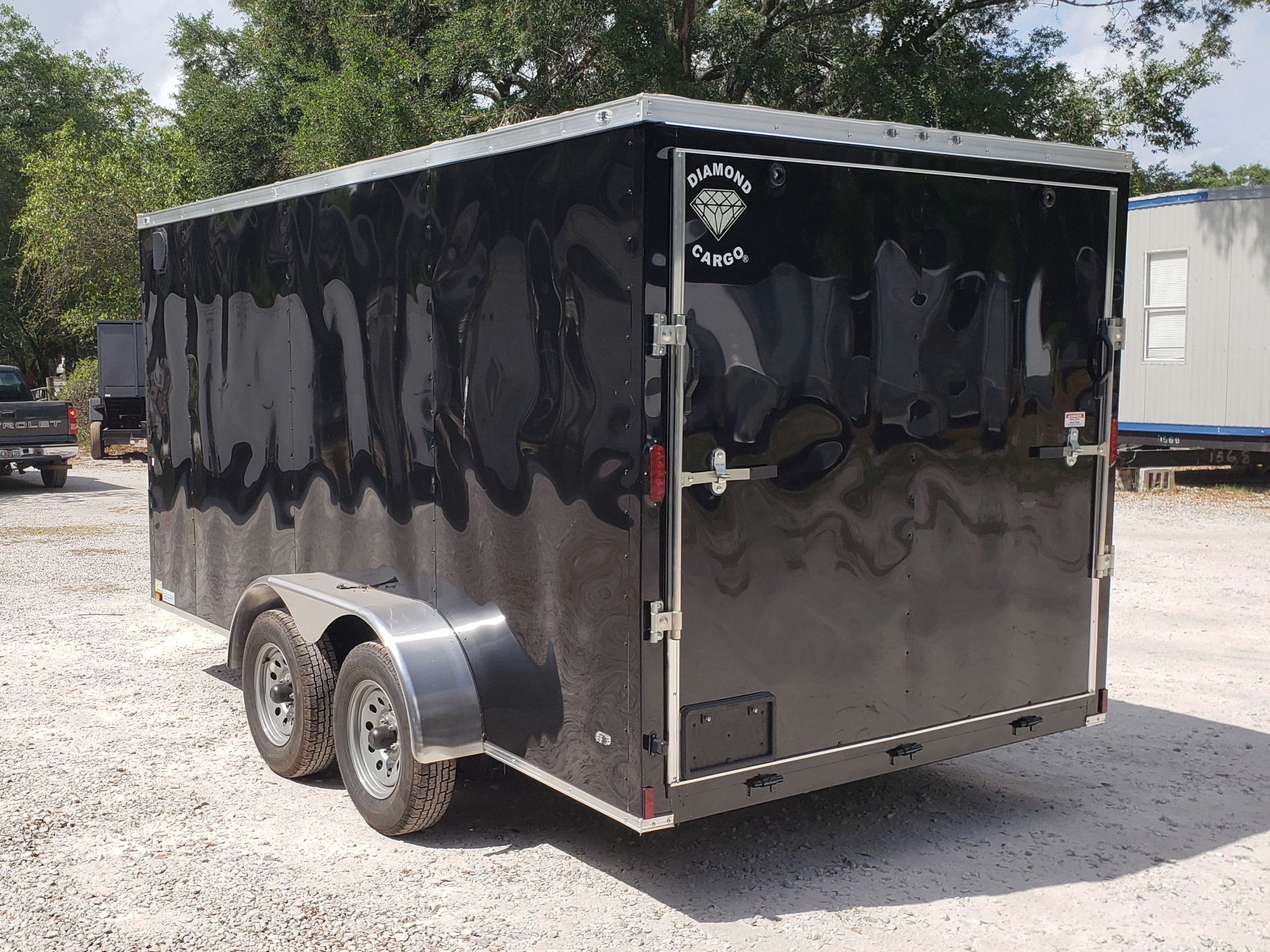Diamond Cargo 7x14 TA Trailer - Black, Ramp, Side Door, Extra Height, Insulated - Image 10