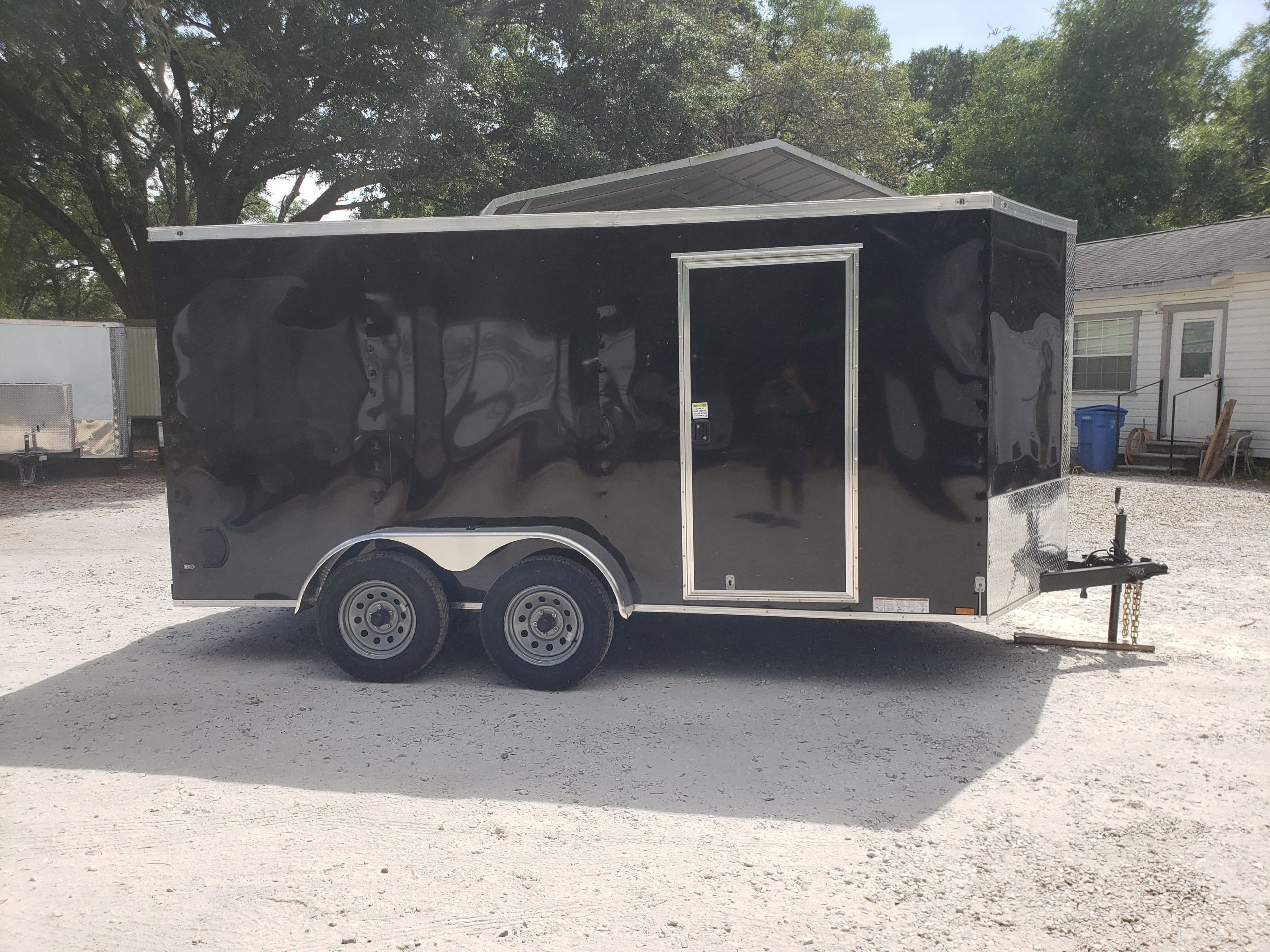 Diamond Cargo 7x14 TA Trailer - Black, Ramp, Side Door, Extra Height, Insulated - Image 6