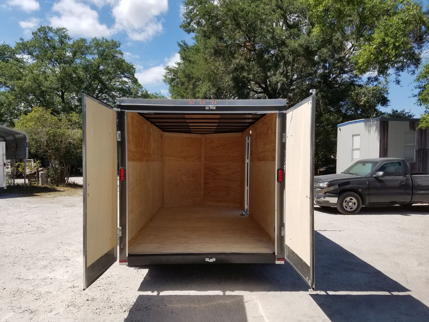 Diamond Cargo 7x14 TA Trailer - Charcoal Gray, Barn Doors, Side Door, Extra Height, Insulated - Image 7