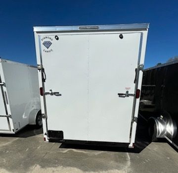 Diamond Cargo 7x14 TA Trailer - White, Ramp, Side Door, Extra Height - Image 3