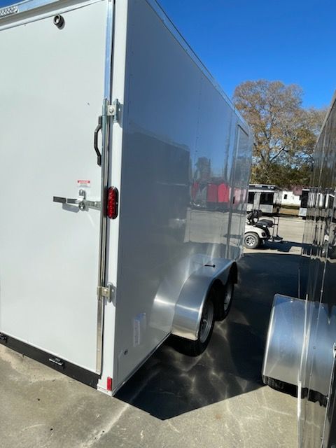 Diamond Cargo 7x14 TA Trailer - White, Ramp, Side Door, Extra Height - Image 4