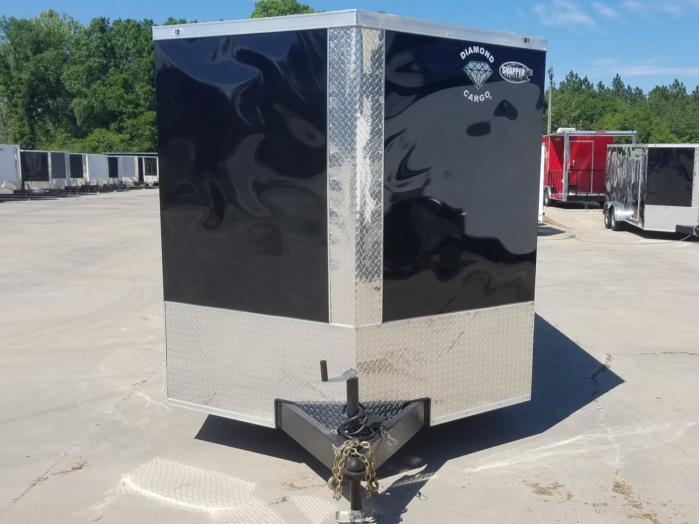 Diamond Cargo 7x16 TA Trailer - Black, Ramp, Side Door, Extra Height - Image 17