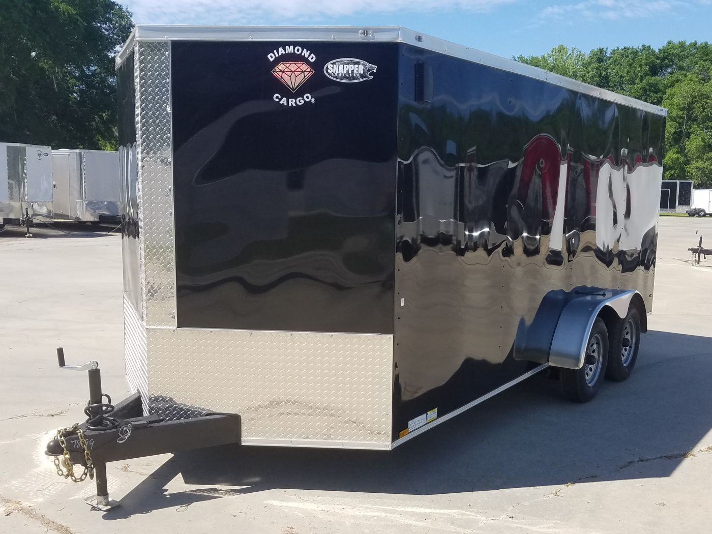 Diamond Cargo 7x16 TA Trailer - Black, Ramp, Side Door, Extra Height - Image 3