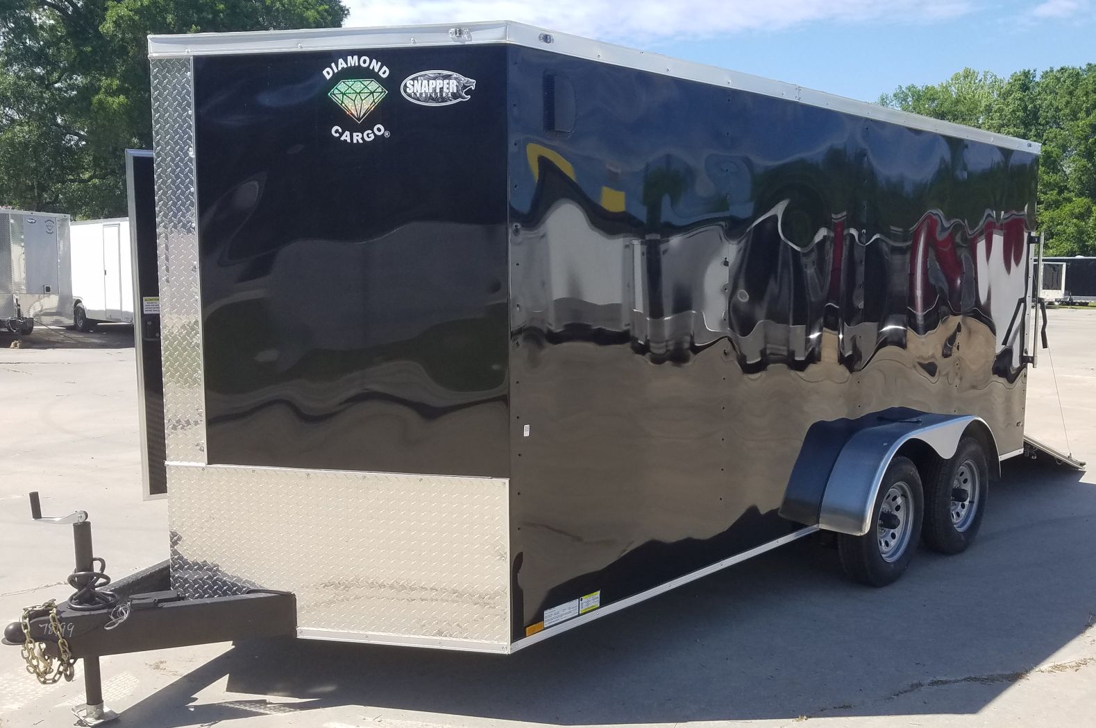 Diamond Cargo 7x16 TA Trailer - Black, Ramp, Side Door, Extra Height - Image 2