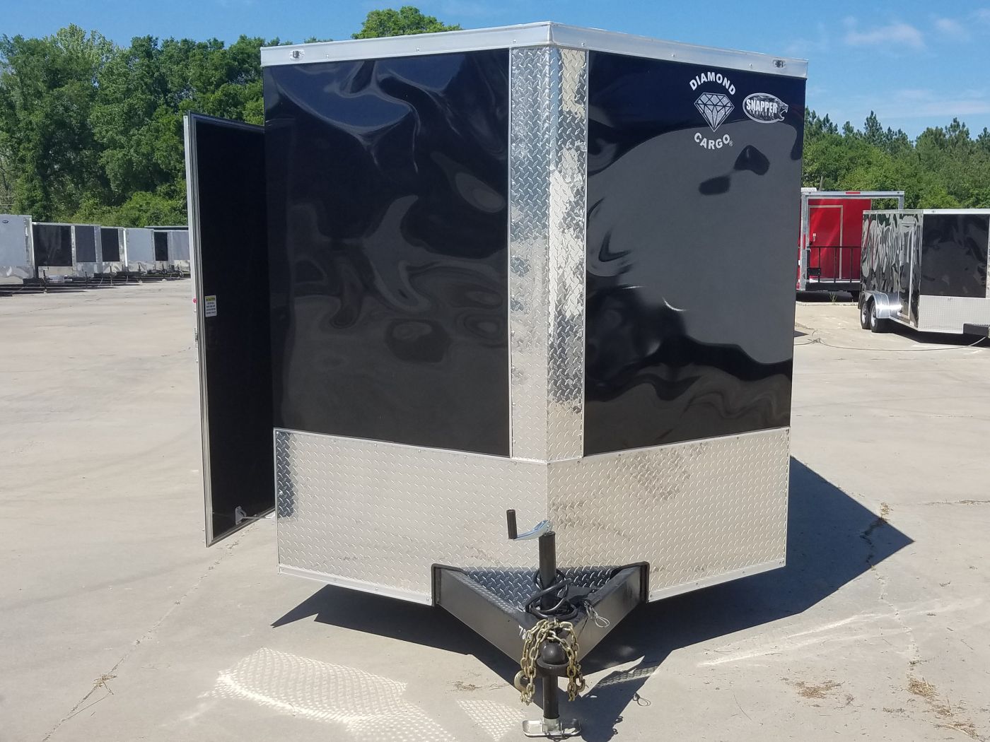 Diamond Cargo 7x16 TA Trailer - Black, Ramp, Side Door, Extra Height - Image 15