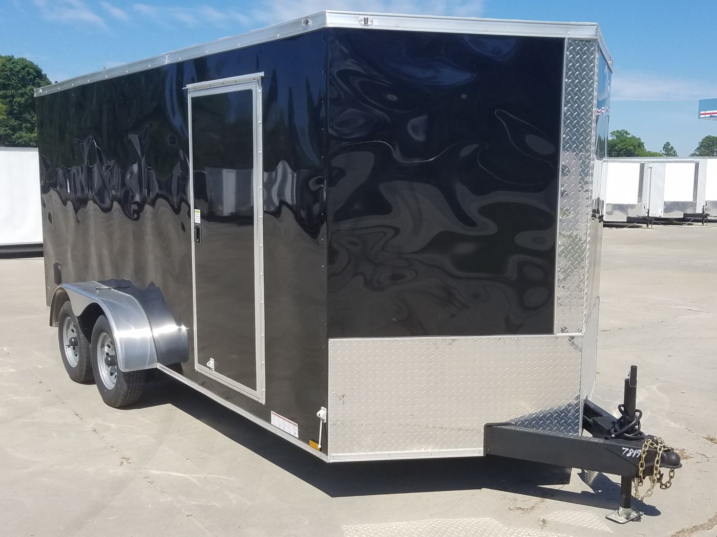 Diamond Cargo 7x16 TA Trailer - Black, Ramp, Side Door, Extra Height - Image 16