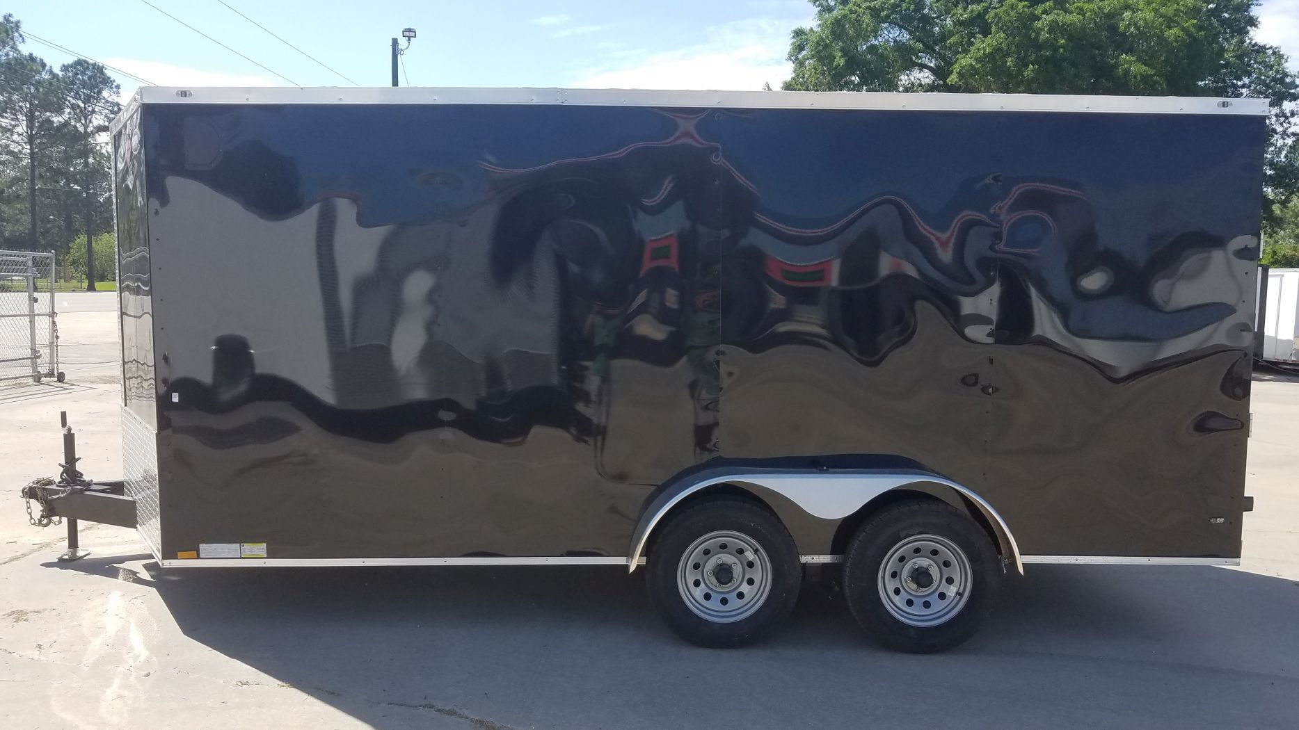 Diamond Cargo 7x16 TA Trailer - Black, Ramp, Side Door, Extra Height - Image 5