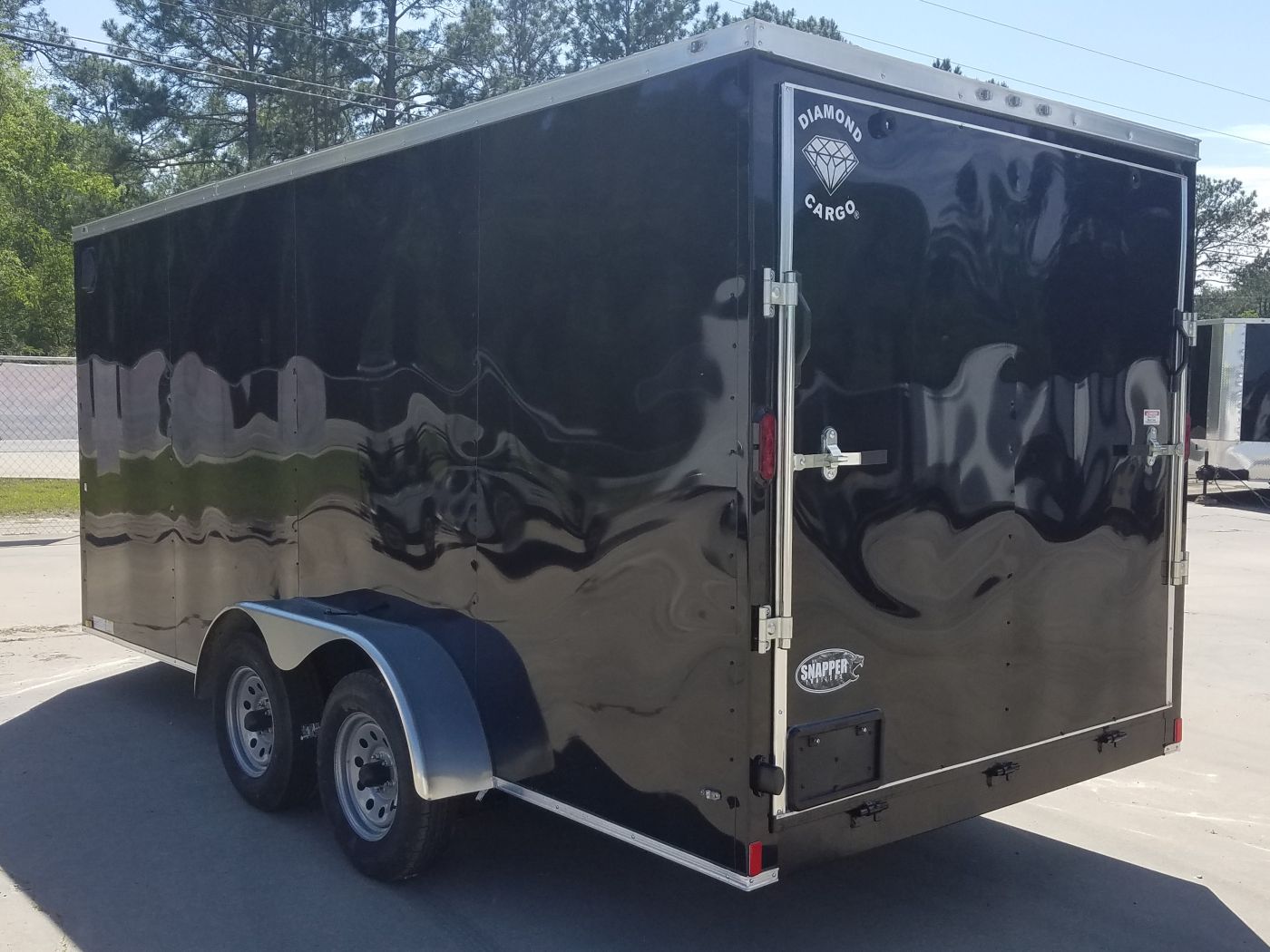 Diamond Cargo 7x16 TA Trailer - Black, Ramp, Side Door, Extra Height - Image 7