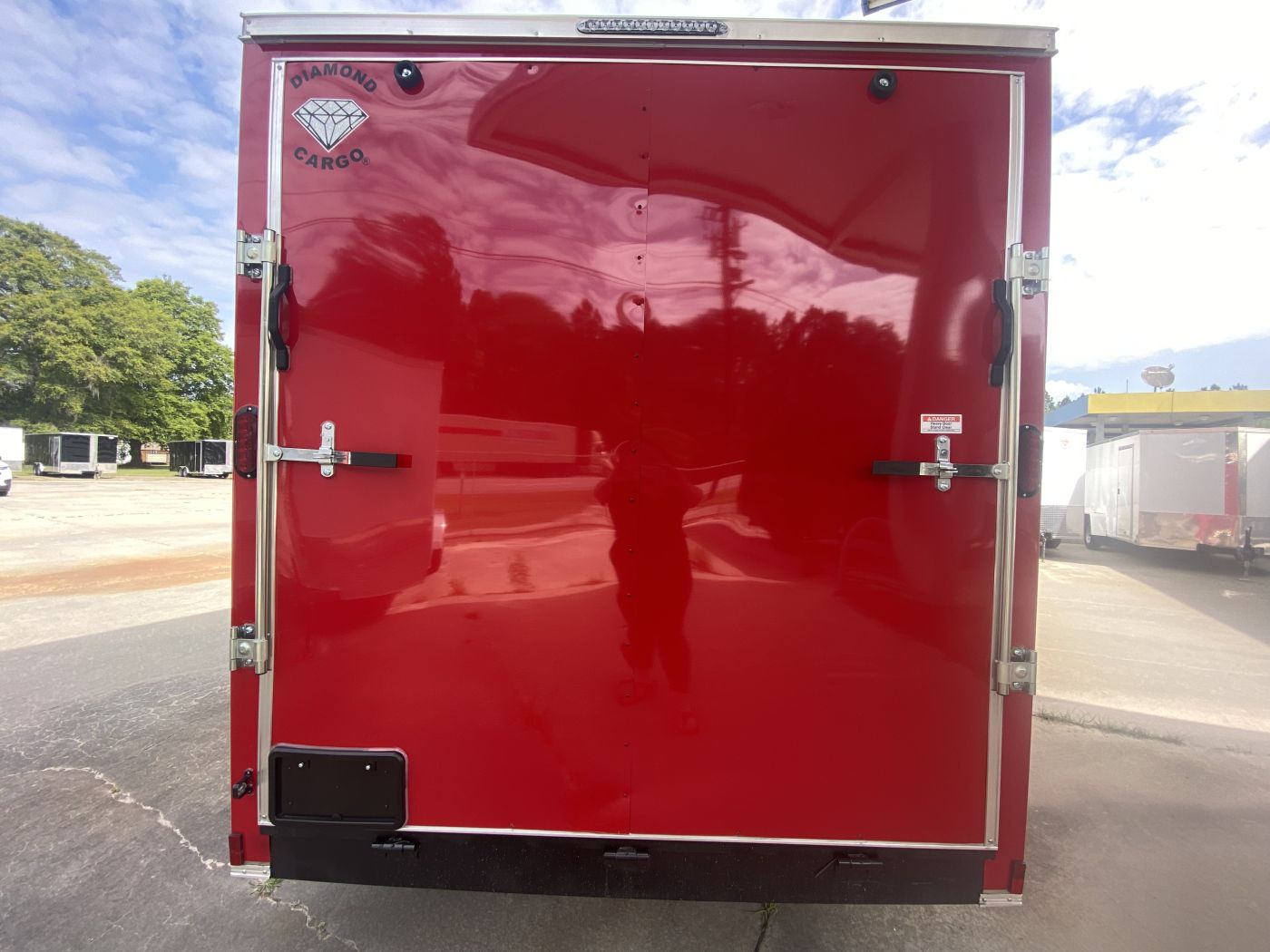 Diamond Cargo 7x16 TA Trailer - Red, Ramp, Side Door, Extra Height - Image 5