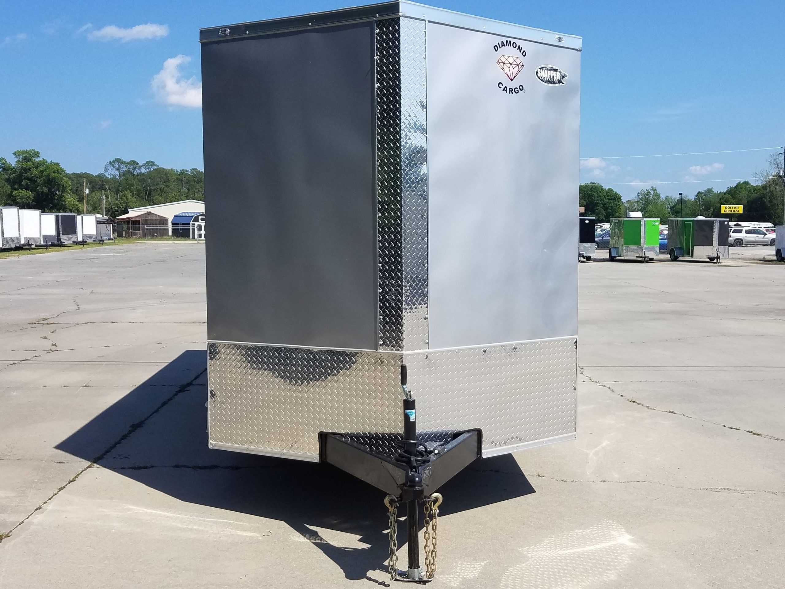 Diamond Cargo 7x16 TA Trailer - Silver Frost, Ramp, Side Door, Extra Height, Tie Downs, Insulated - Image 7