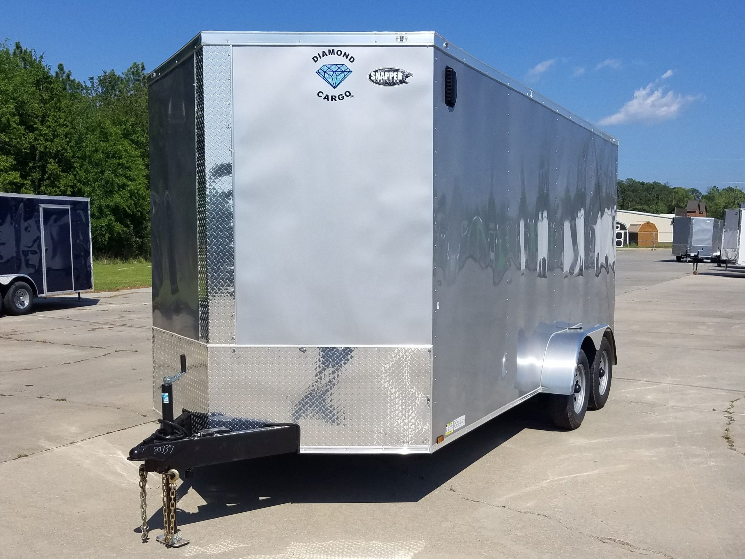 Diamond Cargo 7x16 TA Trailer - Silver Frost, Ramp, Side Door, Extra Height, Tie Downs, Insulated - Image 6