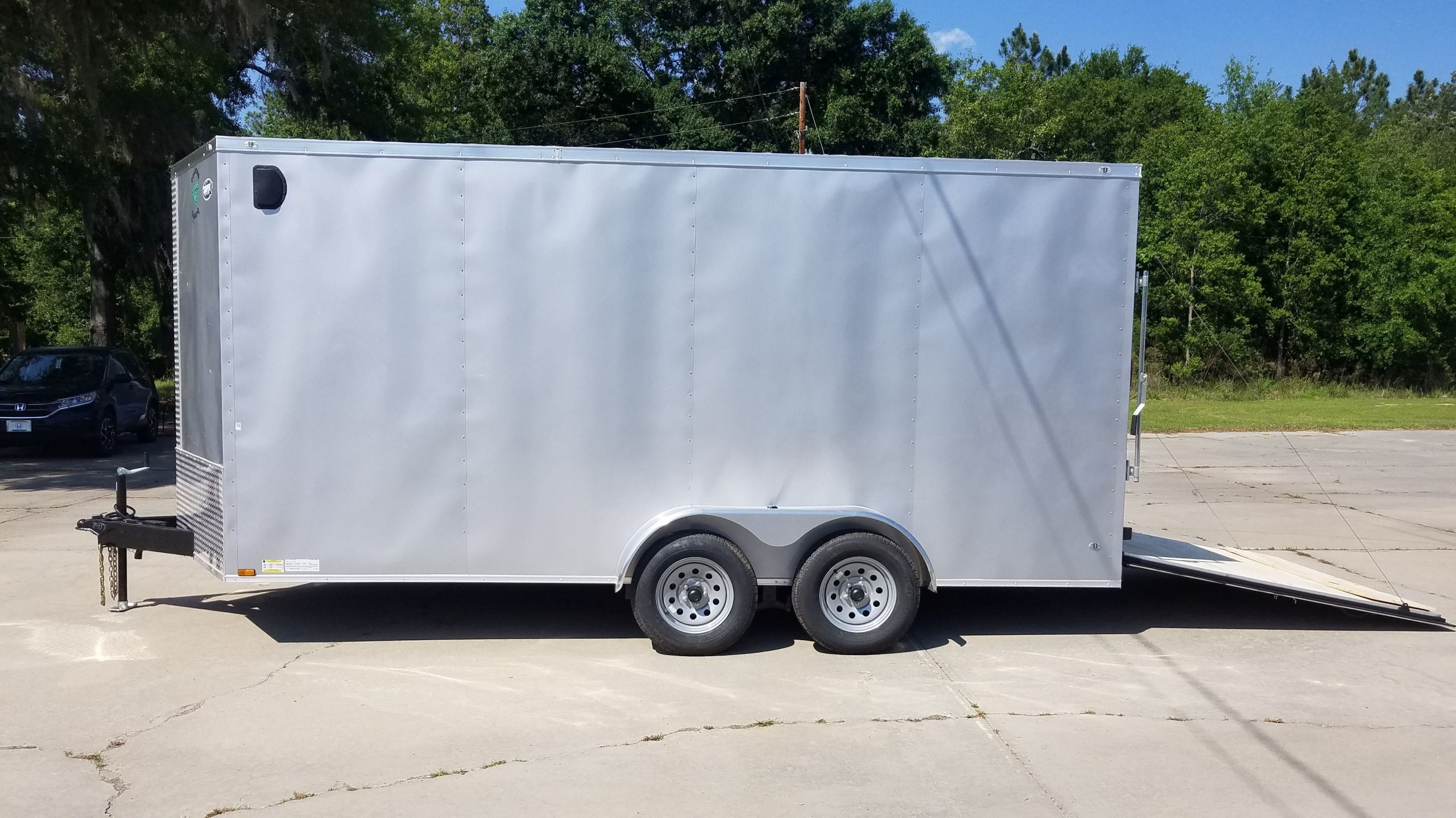 Diamond Cargo 7x16 TA Trailer - Silver Frost, Ramp, Side Door, Extra Height, Tie Downs, Insulated - Image 16