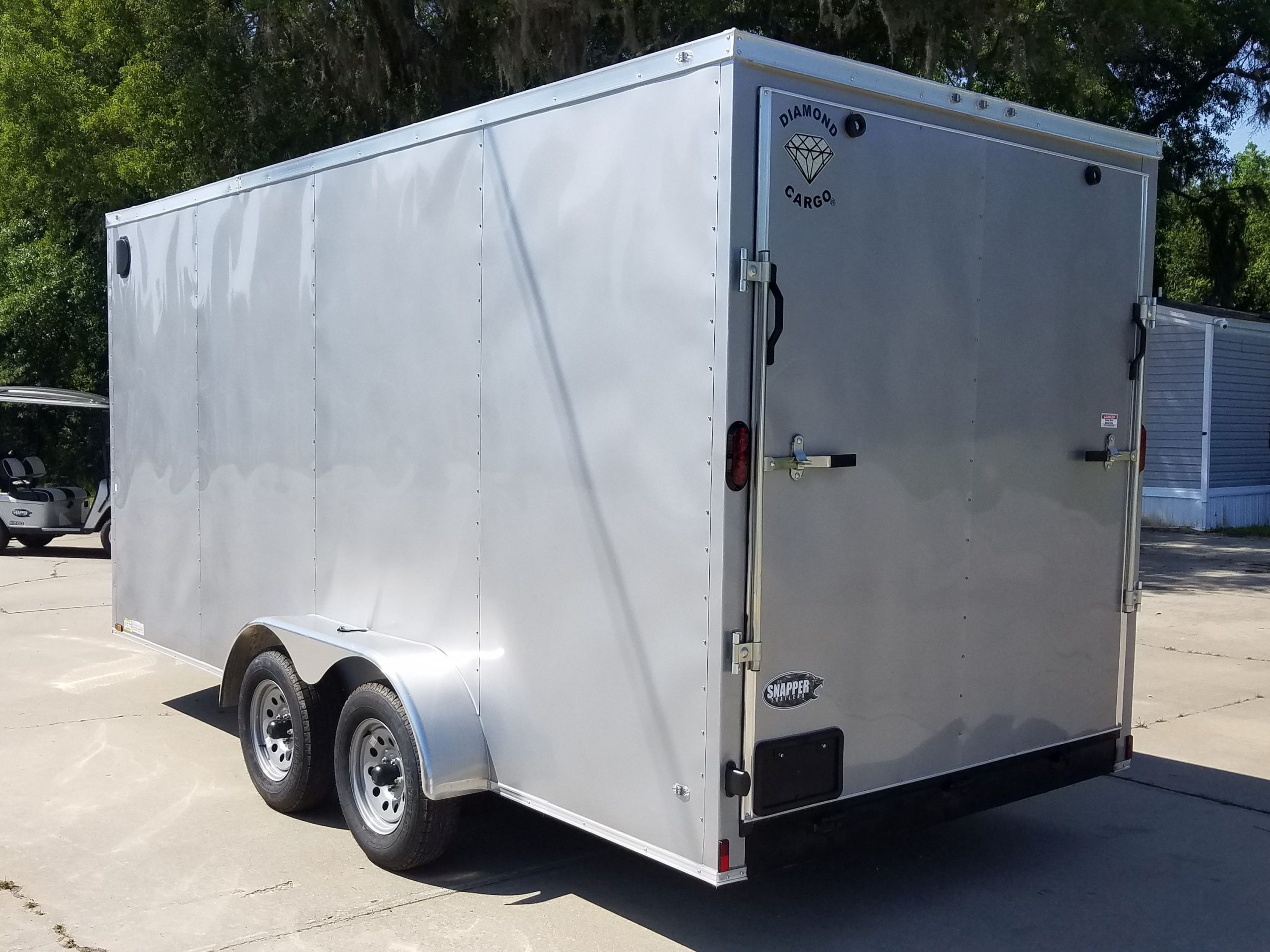 Diamond Cargo 7x16 TA Trailer - Silver Frost, Ramp, Side Door, Extra Height, Tie Downs, Insulated - Image 14