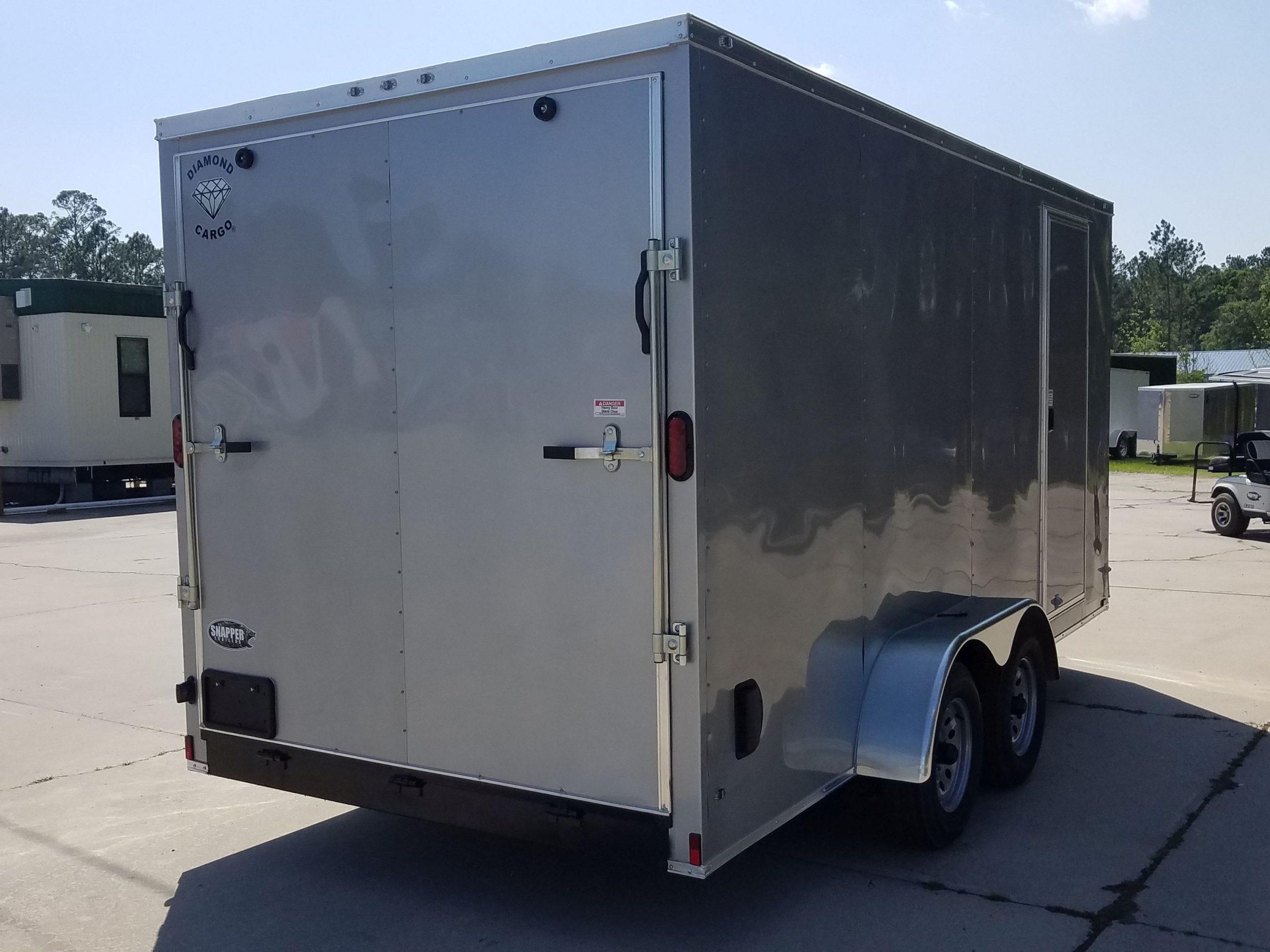Diamond Cargo 7x16 TA Trailer - Silver Frost, Ramp, Side Door, Extra Height, Tie Downs, Insulated - Image 11
