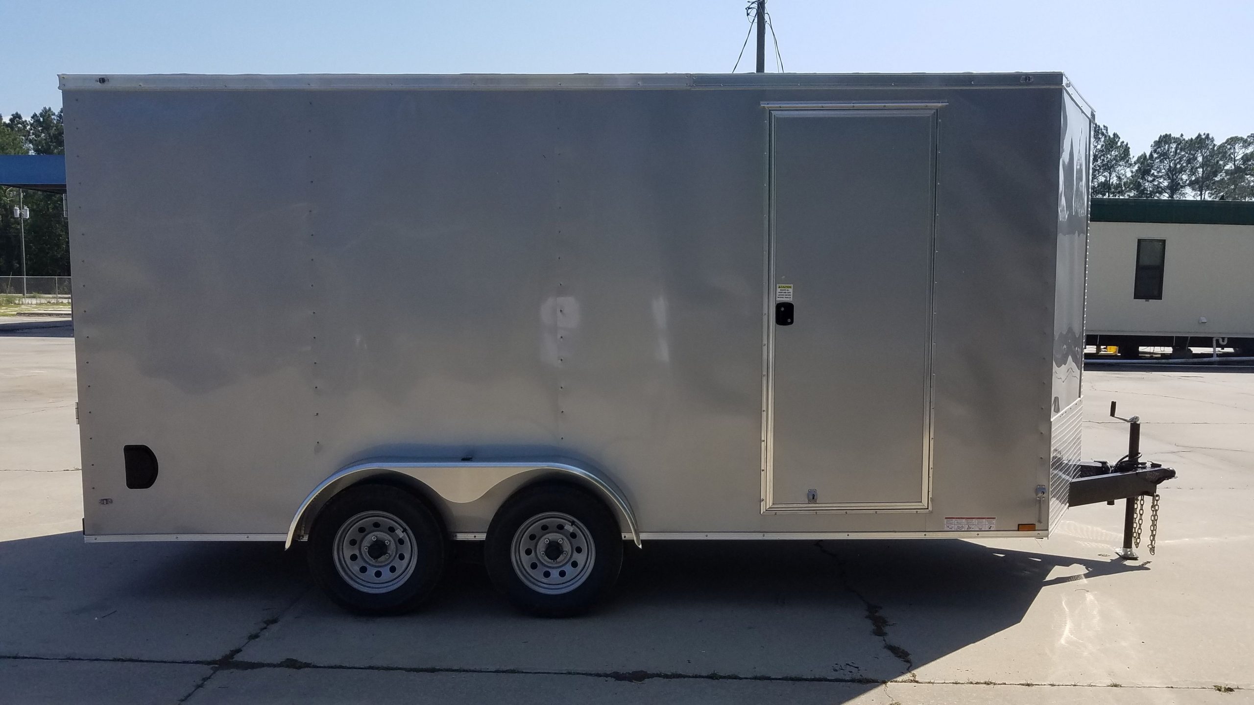 Diamond Cargo 7x16 TA Trailer - Silver Frost, Ramp, Side Door, Extra Height, Tie Downs, Insulated - Image 9