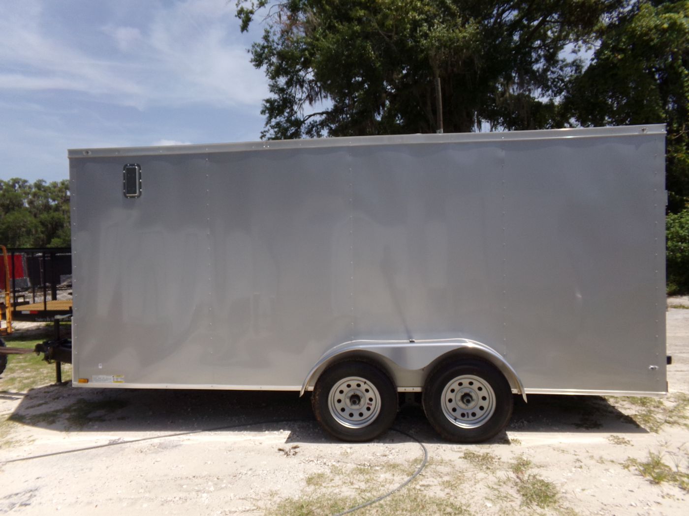 Diamond Cargo 7x16 TA Trailer - Silver Frost, Ramp, Side Door, Extra Height - Image 3