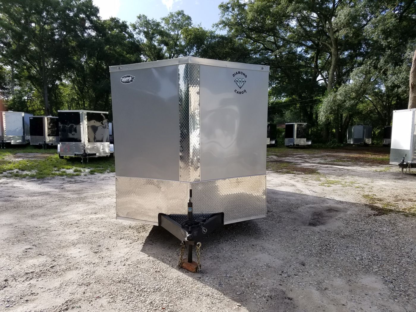 Diamond Cargo 7x16 TA Trailer - Silver Frost, Ramp, Side Door, Extra Height - Image 17