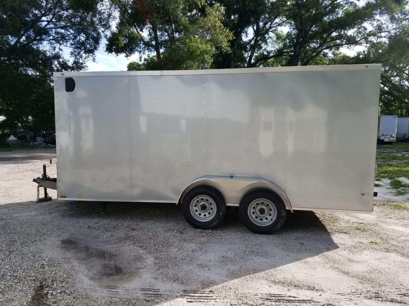 Diamond Cargo 7x16 TA Trailer - Silver Frost, Ramp, Side Door, Extra Height - Image 5