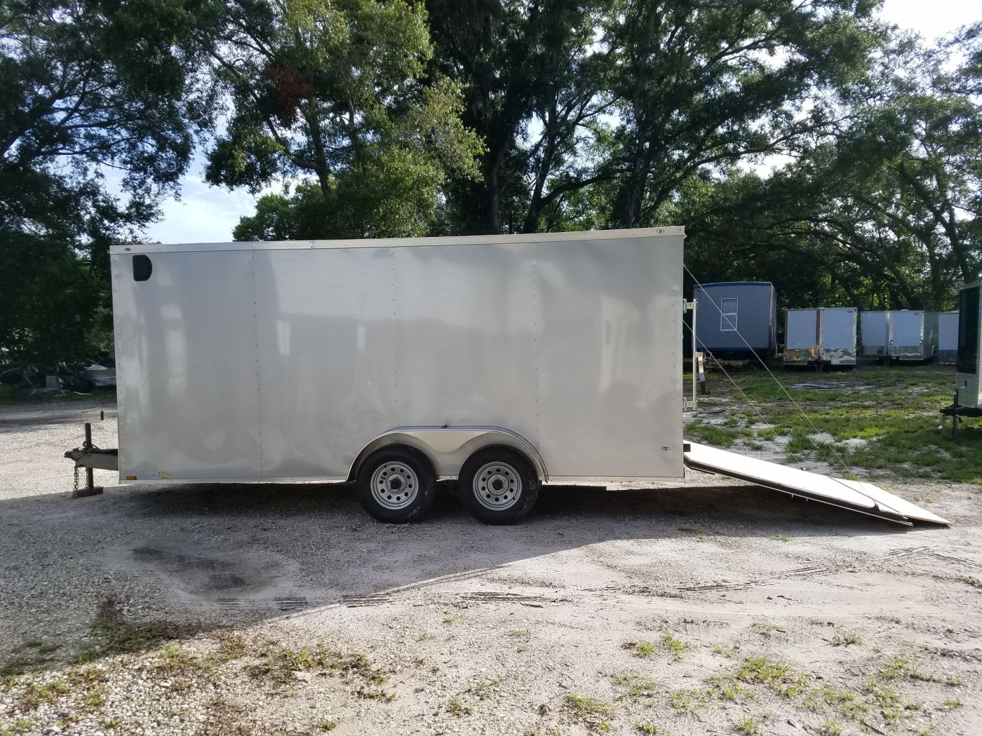 Diamond Cargo 7x16 TA Trailer - Silver Frost, Ramp, Side Door, Extra Height - Image 4
