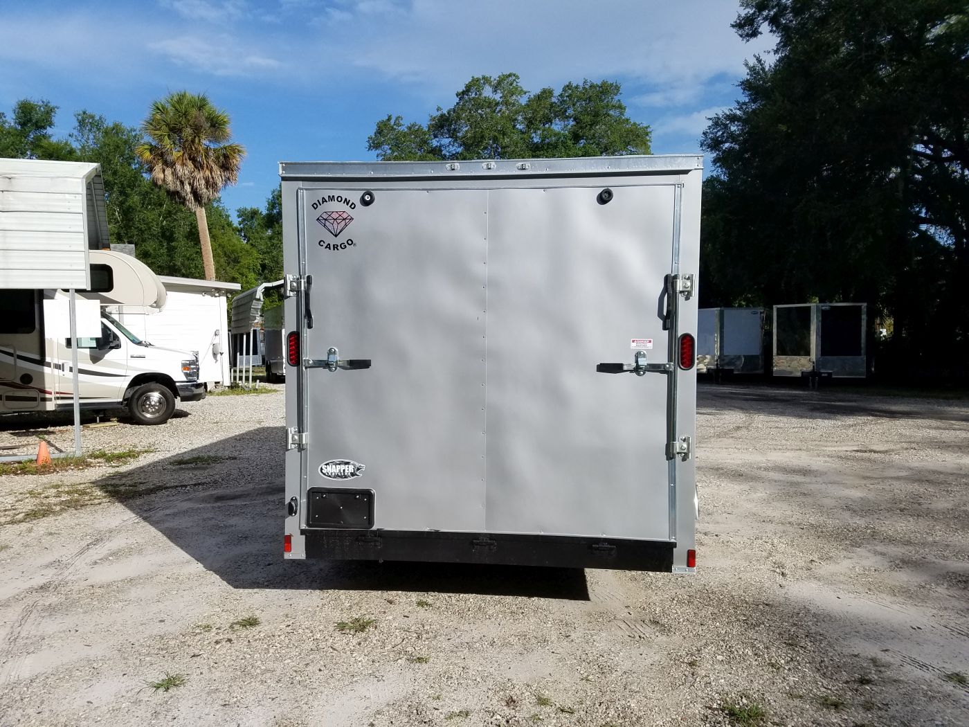 Diamond Cargo 7x16 TA Trailer - Silver Frost, Ramp, Side Door, Extra Height - Image 9