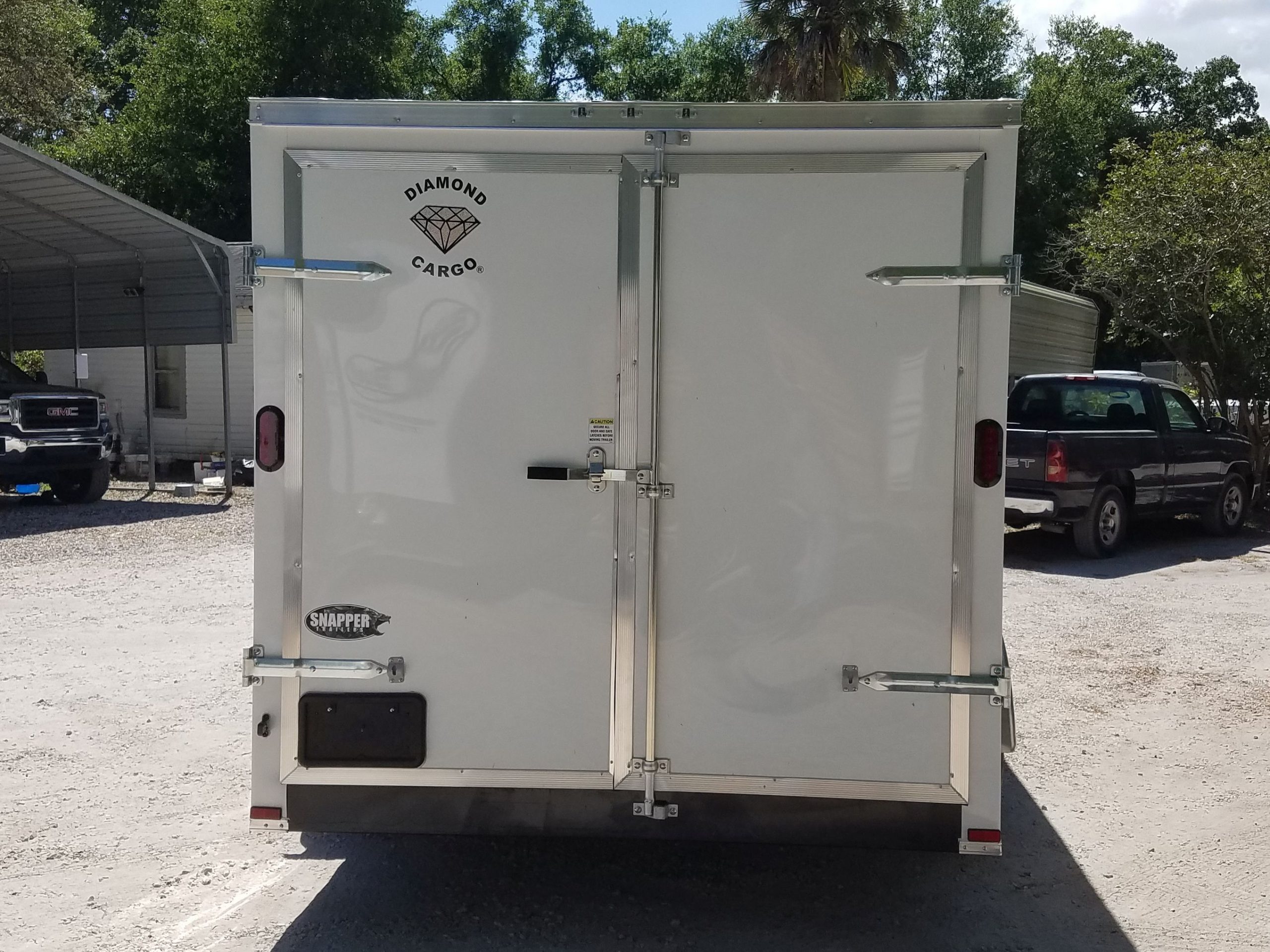 Diamond Cargo 7x16 TA Trailer - White, Barn Doors, Side Door, Extra Height, Insulated - Image 10