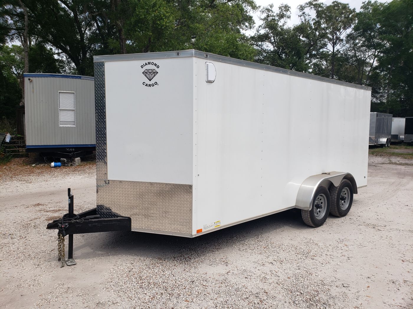 Diamond Cargo 7x16 TA Trailer - White, Ramp, Side Door, Extra Height - Image 3