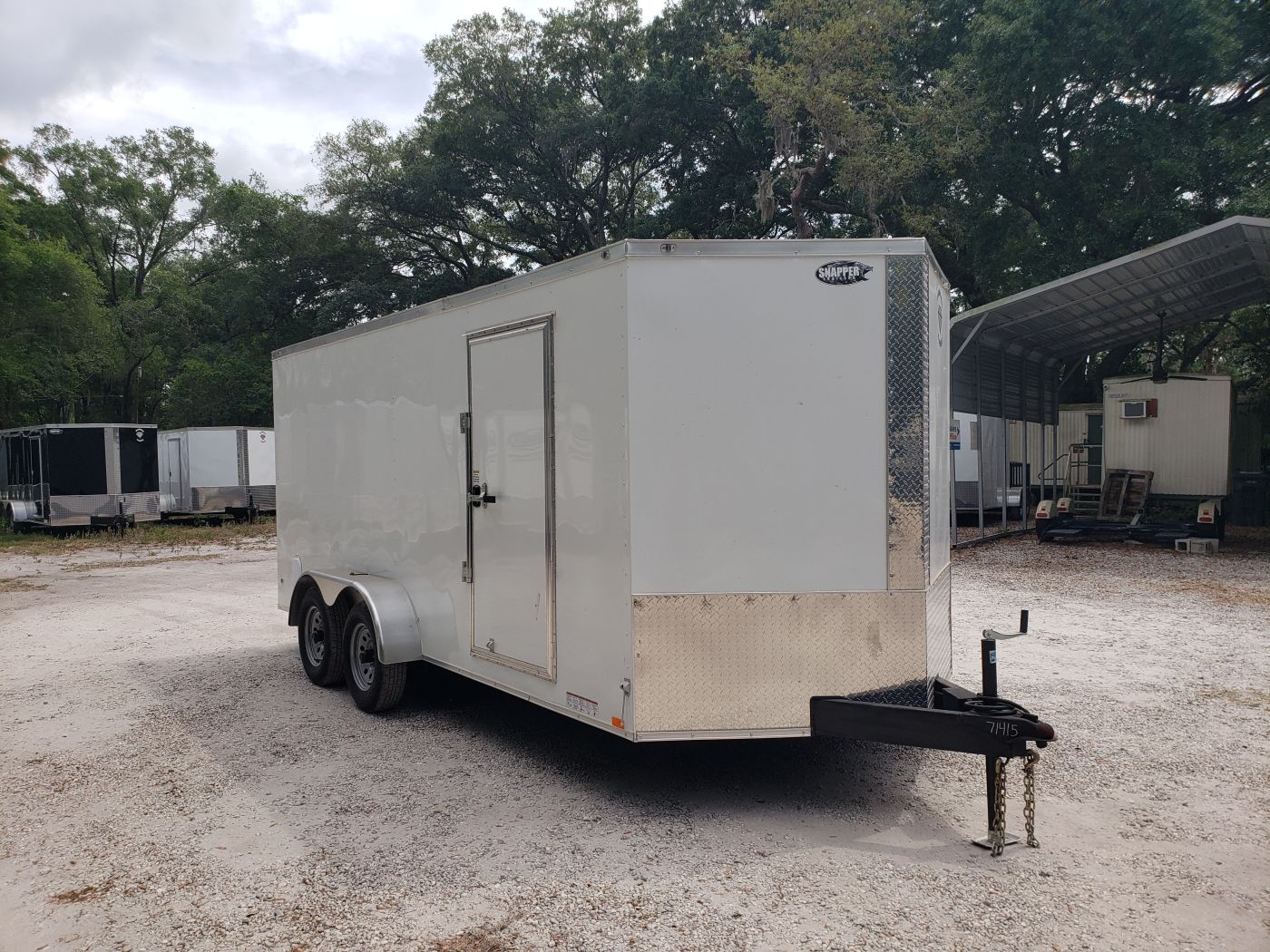 Diamond Cargo 7x16 TA Trailer - White, Ramp, Side Door, Extra Height - Image 16