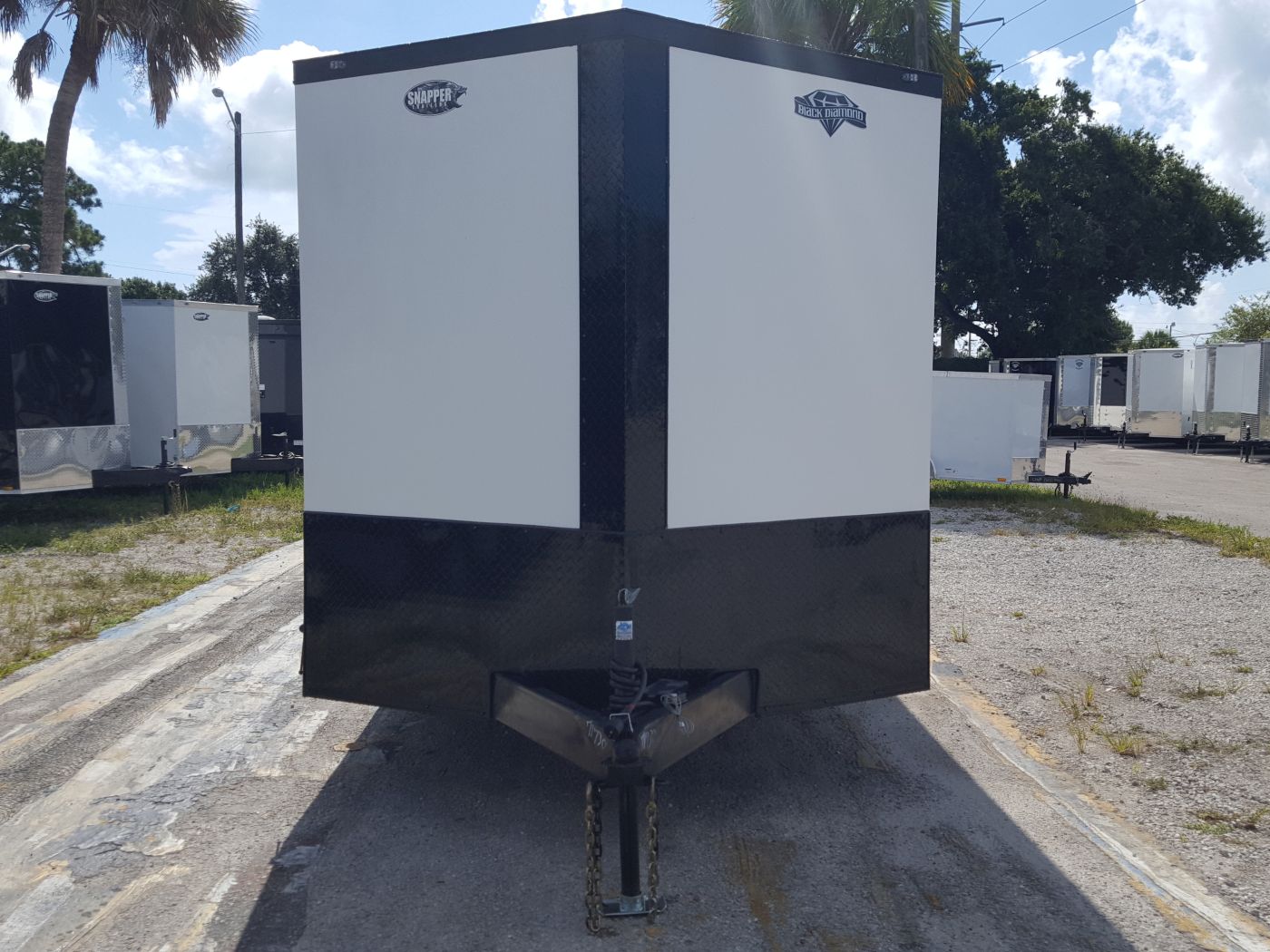 Diamond Cargo 7x16 TA Trailer - Embossed White, Ramp, Side Door, Extra Height, Blackout - Image 11