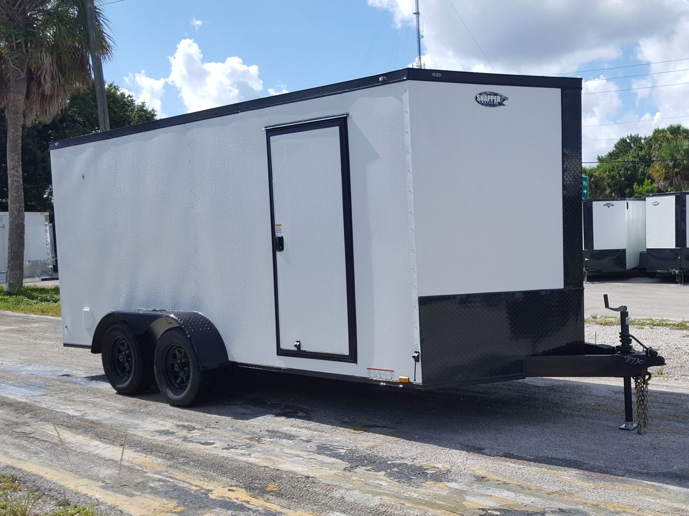 Diamond Cargo 7x16 TA Trailer - Embossed White, Ramp, Side Door, Extra Height, Blackout - Image 10