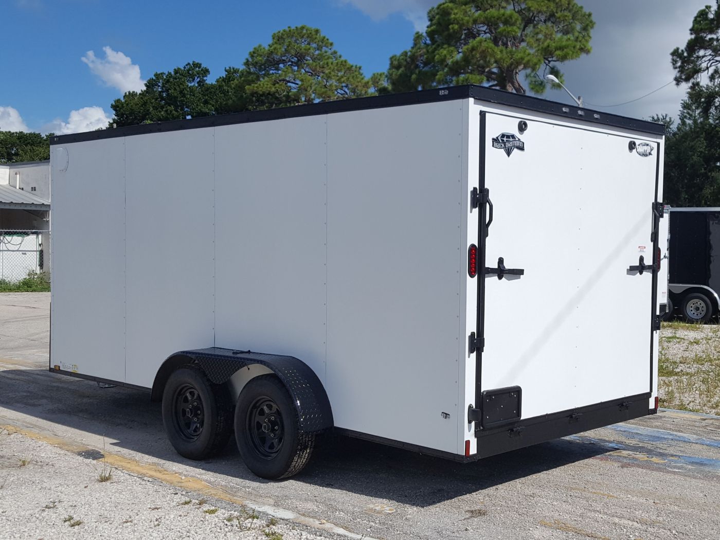 Diamond Cargo 7x16 TA Trailer - Embossed White, Ramp, Side Door, Extra Height, Blackout - Image 5