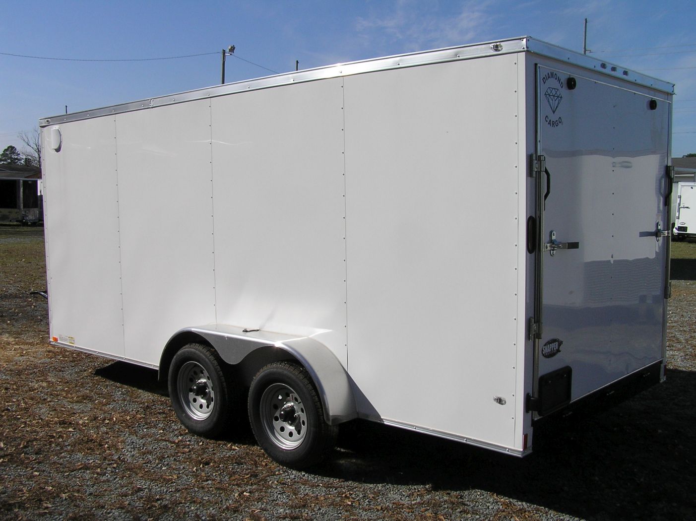 Diamond Cargo 7x16 TA Trailer - White, Ramp, Side Door, Extra Height, Insulated - Image 7