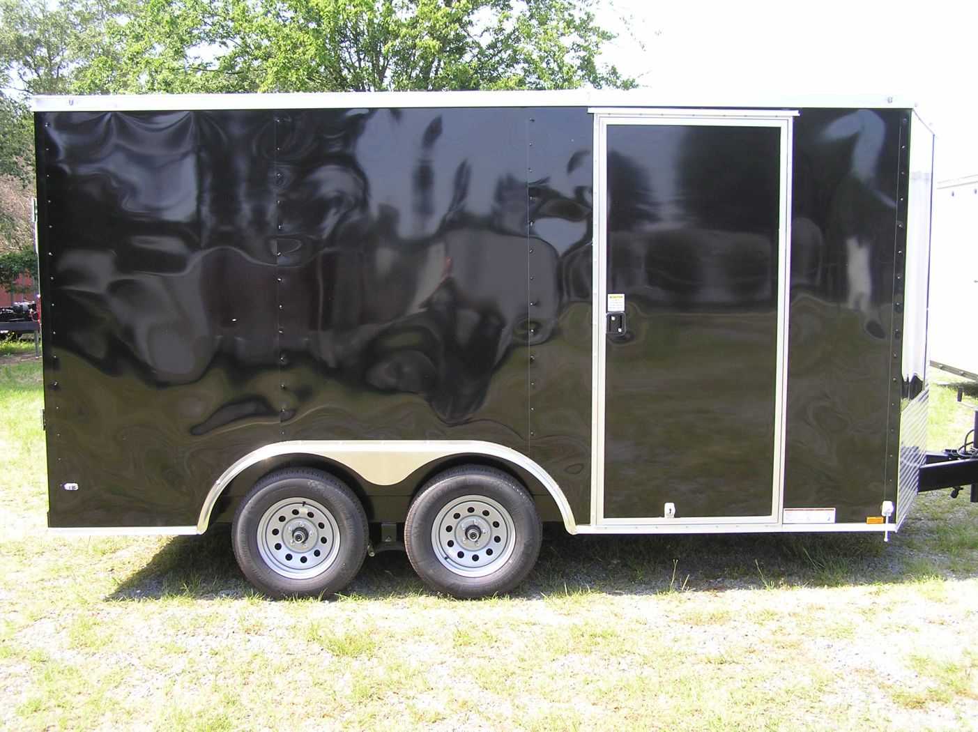 Diamond Cargo 8.5x14 TA Trailer - Black, Ramp, Side Door, D-Rings