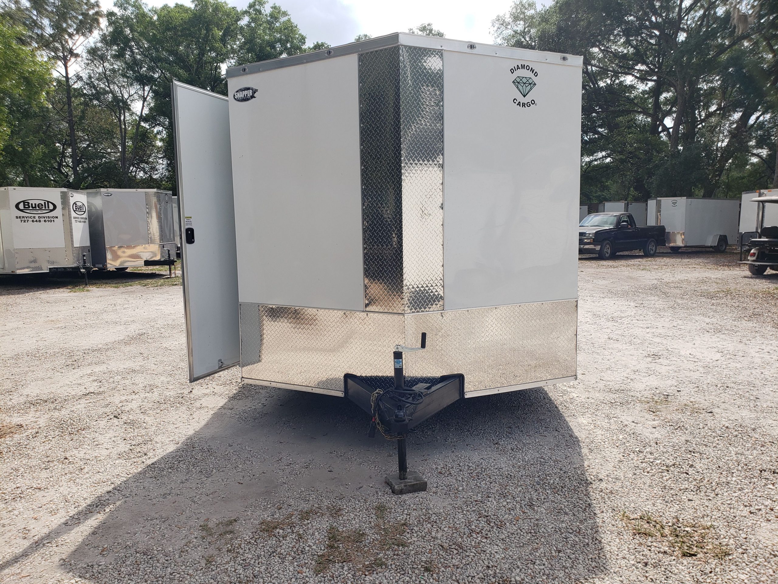 Diamond Cargo 8.5x16 TA Trailer - White, Ramp, Side Door, D-Rings, Insulated Ceiling - Image 13