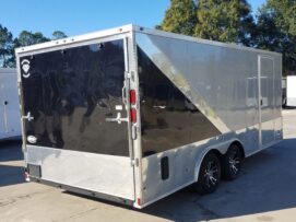 Alternative view of Diamond Cargo 8.5x18 TA Trailer - SilverBlack, Ramp, Two Side Doors, D-Rings, Electrical Package, Insulated, RTP Flooring, E-Track, More
