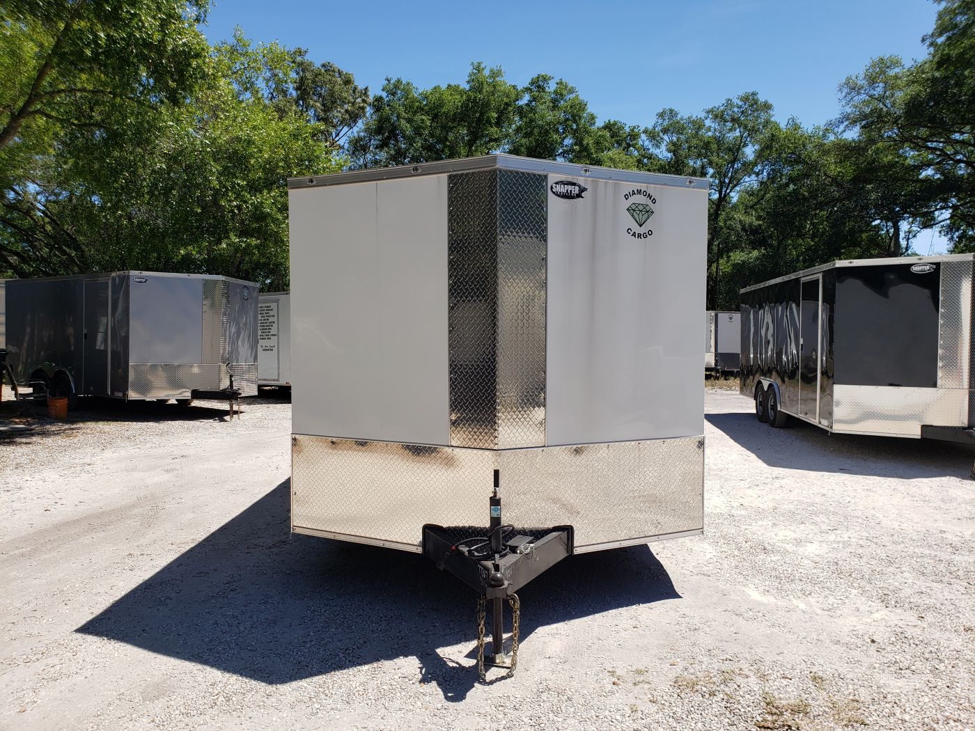 Diamond Cargo 8.5x20 TA Trailer - White, Ramp, Side Door, D-Rings, Insulated Ceiling - Image 14