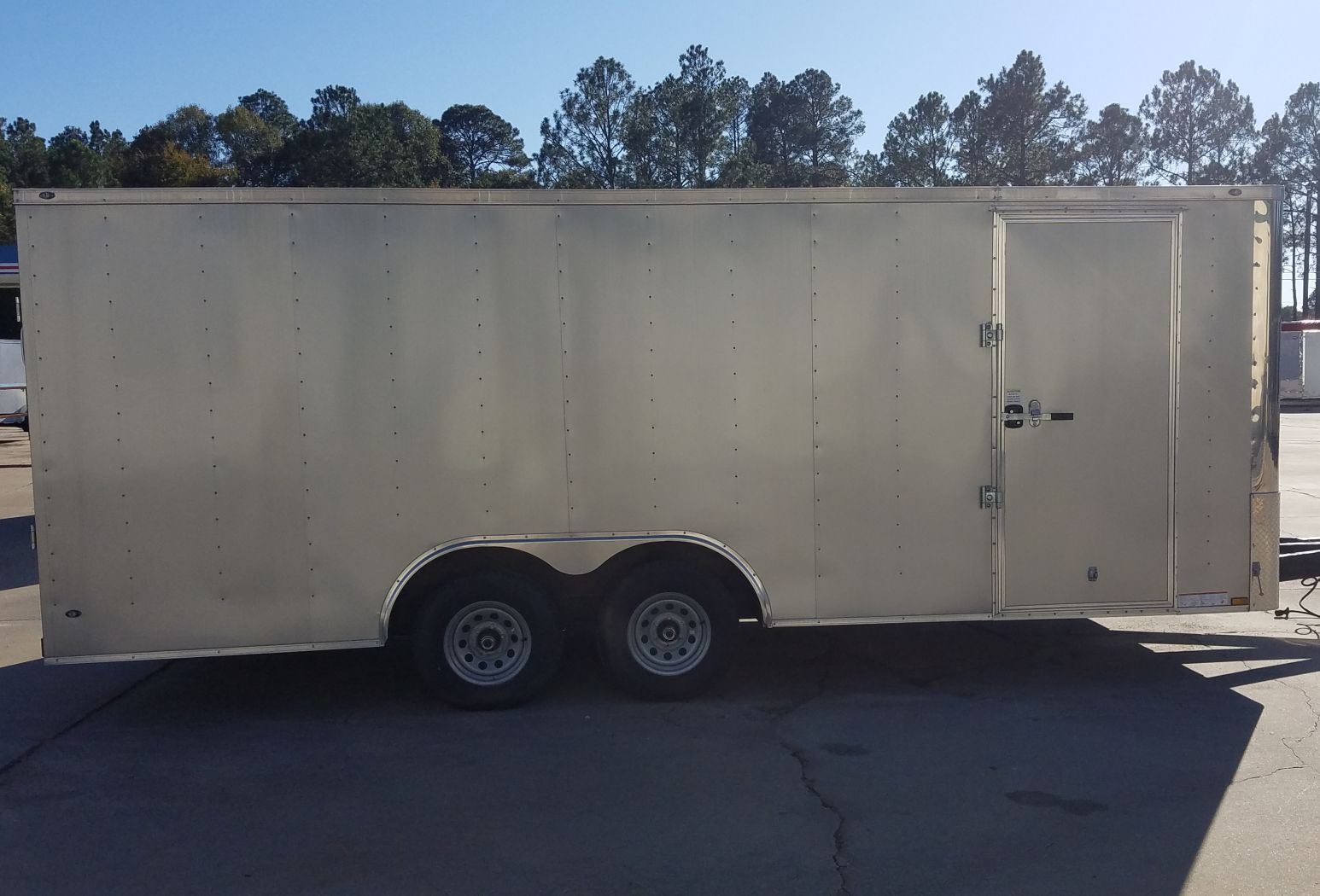 Diamond Cargo 8.5x20 TA Trailer - Beige, Ramp, Side Door, 5K Axles, Concession Door, E-Track, Additional Upgrades