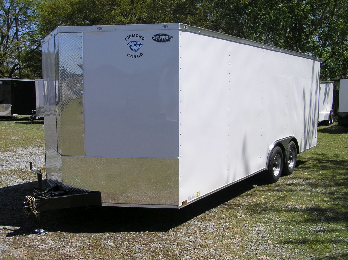 Diamond Cargo 8.5x20 TA Trailer - White, Ramp, Side Door, 5K Axles, D-Rings - Image 2
