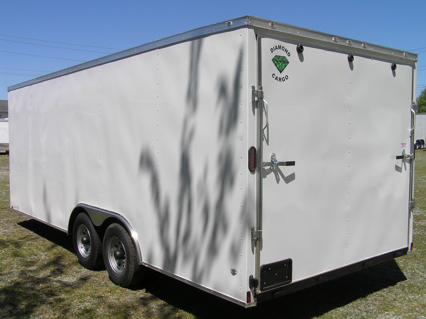 Diamond Cargo 8.5x20 TA Trailer - White, Ramp, Side Door, 5K Axles, D-Rings - Image 4