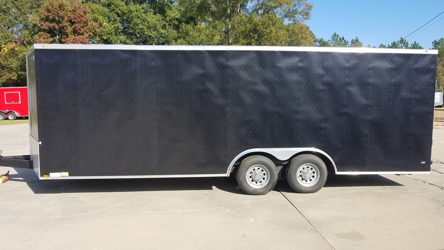 Diamond Cargo 8.5x22 TA Trailer - Black Embossed, Ramp, Side Door, D-Rings, E-Track, 5K axles, Finsihed WallsCeiling, and More - Image 5