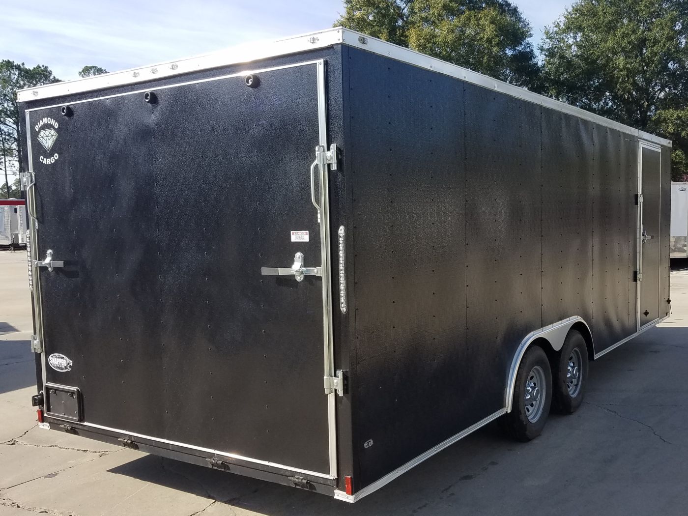 Diamond Cargo 8.5x22 TA Trailer - Black Embossed, Ramp, Side Door, D-Rings, E-Track, 5K axles, Finsihed WallsCeiling, and More - Image 11