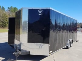Alternative view of Diamond Cargo 8.5x24 TA Trailer - Black, Ramp, Side Door, Electrical with AC, Extra Height,  and Many Upgrades