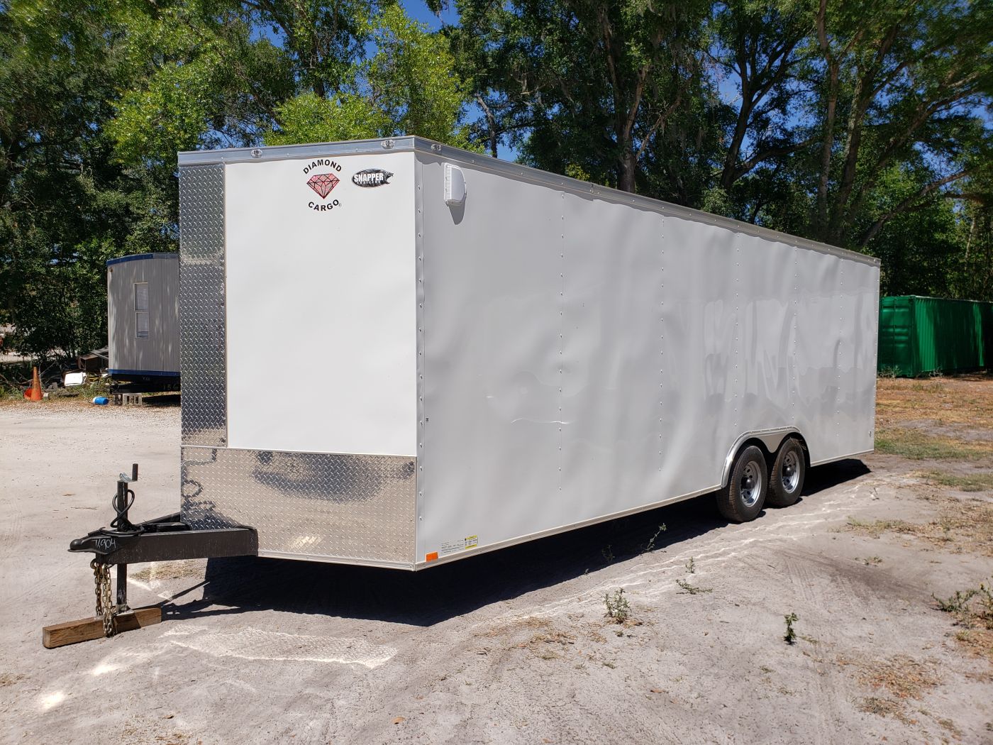 Diamond Cargo 8.5x24 TA Trailer - White, Ramp, Side Door, 5K Axles, D-Rings, Extra Height, Insulated - Image 3