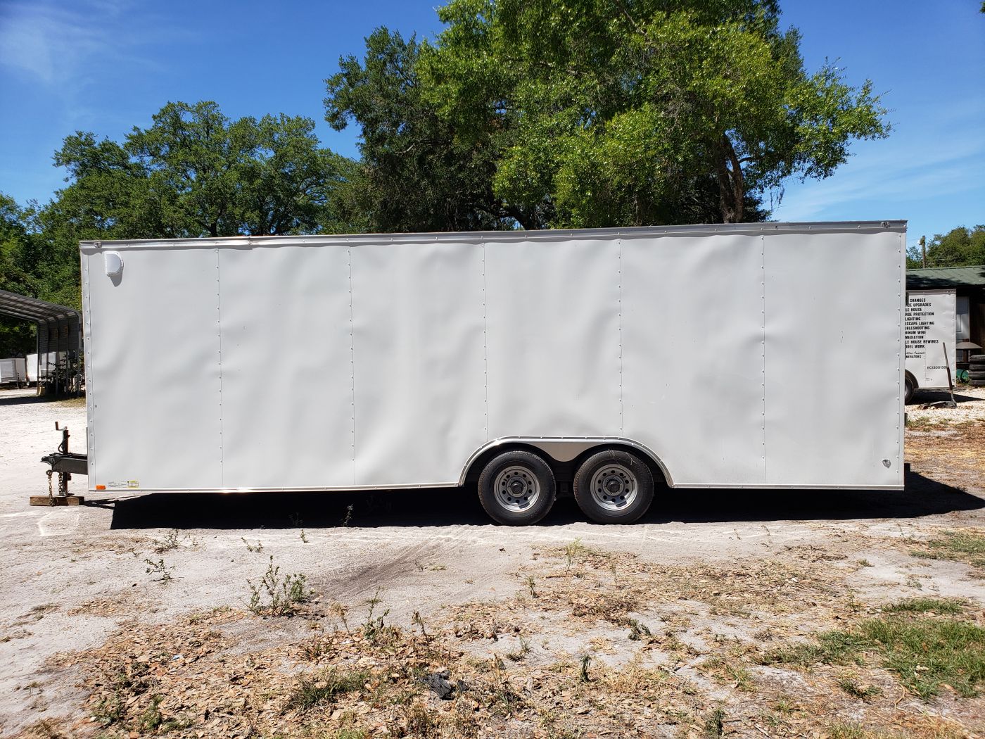 Diamond Cargo 8.5x24 TA Trailer - White, Ramp, Side Door, 5K Axles, D-Rings, Extra Height - Image 5
