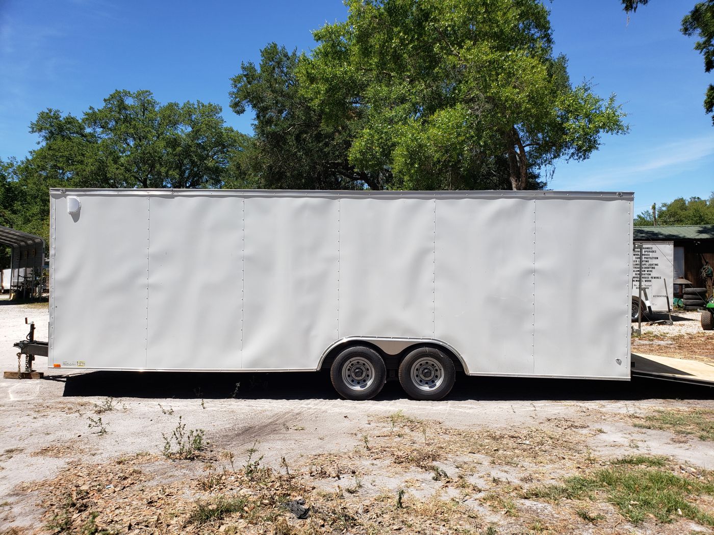 Diamond Cargo 8.5x24 TA Trailer - White, Ramp, Side Door, 5K Axles, D-Rings, Extra Height, Insulated - Image 12