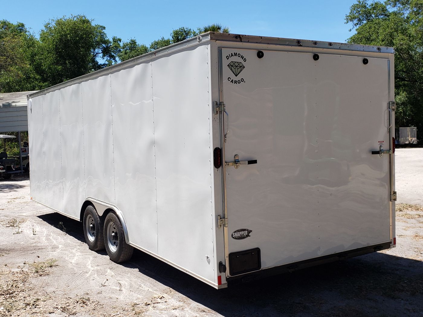 Diamond Cargo 8.5x24 TA Trailer - White, Ramp, Side Door, 5K Axles, D-Rings, Extra Height, Insulated - Image 10