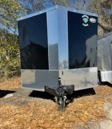 Diamond Cargo 8x18 TA Trailer - Black, Ramp, and Side Door - Image 5