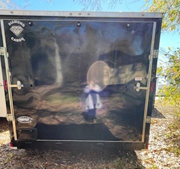 Diamond Cargo 8x18 TA Trailer - Black, Ramp, and Side Door - Image 3