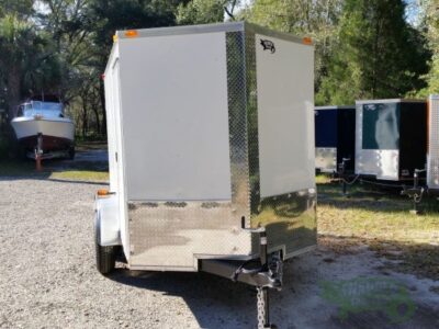 Quality Cargo 6x10 TA Trailer - White, Double Barn Doors, Side Door, Extra Height - Image 17