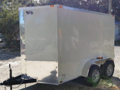 Quality Cargo 6x10 TA Trailer - White, Double Barn Doors, Side Door, Extra Height - Image 3