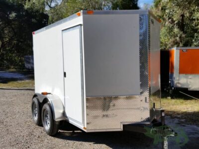 Quality Cargo 6x10 TA Trailer - White, Double Barn Doors, Side Door, Extra Height - Image 16